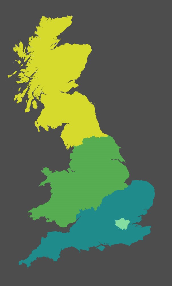 UK Map - Greenhatch
